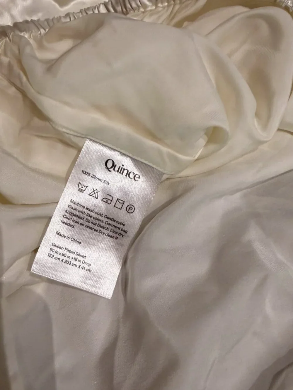 Quince Ivory Mulberry Silk Flat Sheet & Fitted Sheet Only